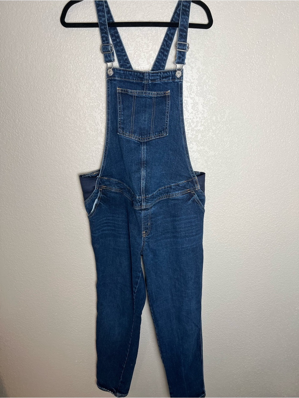 Old Navy Maternity Dark Blue Denim Overalls Skinny